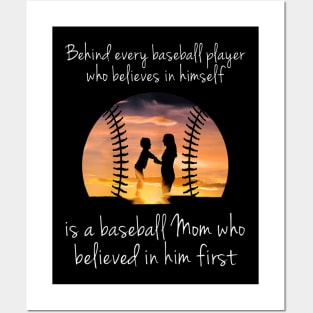 Behind Every Baseball Player Is A Mom That Believes Posters and Art